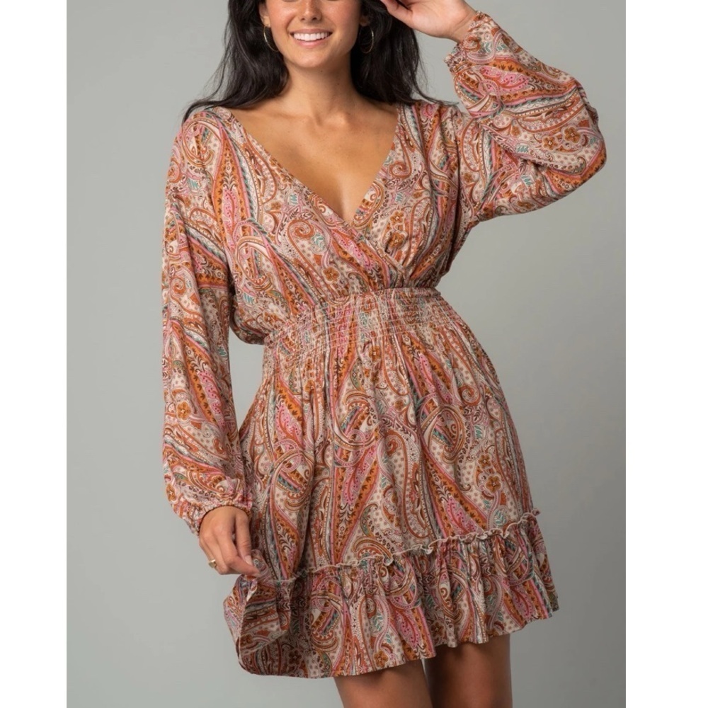 Lovestitch Nico Paisley Mini Dress Medium